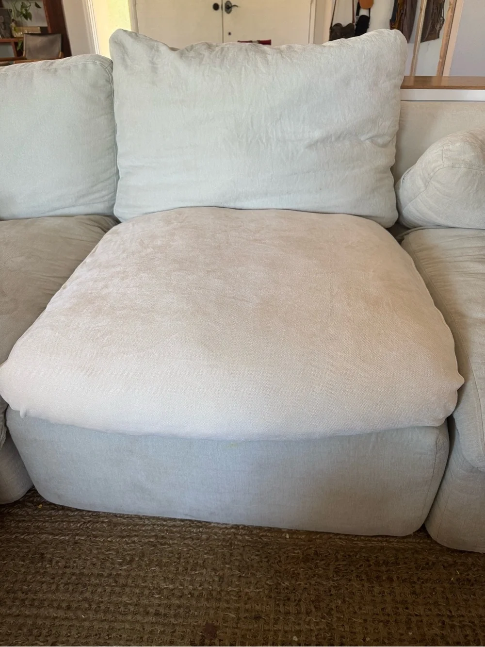 Nolan Interior Set of 6 Miracle Plush Chenille Sofa Seat Covers — Small, Oatmeal